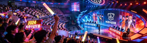 《英雄联盟》MSI季中冠军赛现场盛况，观众座无虚席